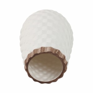 Vaso in ceramica rotondo testurizzato per l'arredamento del soggiorno, vaso in gres per fiori, per la casa, la camera da letto, l'ufficio, da posizionare su un tavolo. - Product Image 6