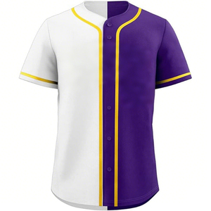 Fabriek Groothandel Ontwerp Snel Droog Maatwerk Logo Gesublimeerd Honkbal Jersey - Product Image 6