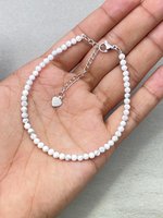 Bracelet délicat en acier inoxydable Howlite avec micro-cristaux facettés, bijoux minimalistes en pierres précieuses, cadeau unisexe
