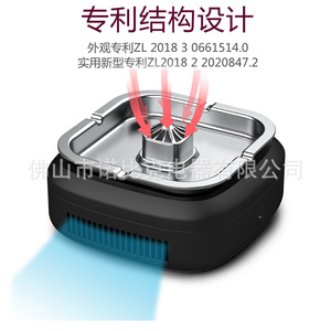 Cenicero Purificador de Iones Negativos Nobik, Cuadrado, con Alimentación USB, Eliminador de Olores para Uso Doméstico - Product Image 3