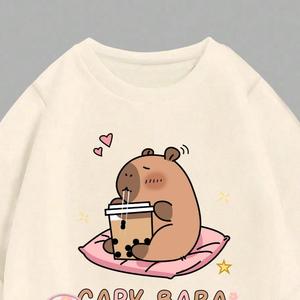 Ensemble 2 pièces pour petites filles, motif dessin animé, sweat-shirt et pantalon évasé décontracté, collection printemps-automne, livraison directe usine - Product Image 3