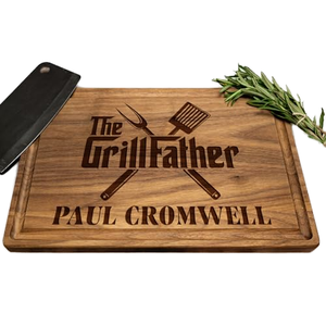 Planche à découper en bois personnalisée et durable, épaisseur 0,75 pouce, bloc de découpe en noyer gravé sur mesure, cadeaux BBQ, anniversaire de mariage - Product Image 1