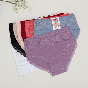 UOKIN New Cheap Fabric Breathable Polyester Lace Panties Womens Sexy Bi Hip Underwear Panties Mix 8 Colors <strong>Xxxl</strong>