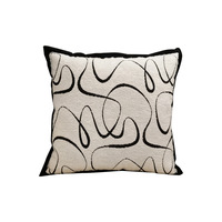 Coussin décoratif carré en chenille haut de gamme, style médiéval, broderie artistique, anti-plis, pour salon
