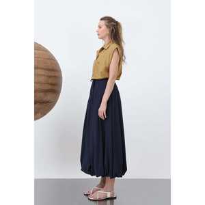 Jupe ballon en jean pour femme, taille normale, coupe confortable 32309ETK - Product Image 4