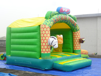 Château gonflable commercial Safari 6,5x4x3m avec toboggan pour événements