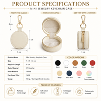 Sac de rangement en cuir PU mini personnalisé avec logo pour bijoux, boucles d'oreilles et bagues, idéal pour usage quotidien et décoration - Vente en gros