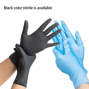 使い捨ての丈夫な黒と青のニトリル手袋（レストラン用） - Product Image 6