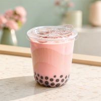 Gobelets jetables minimalistes en PP transparent, esthétiques et étanches, pour les boutiques de boissons tendance, les thés aux fruits et les boissons glacées