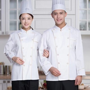 Chef Uniform Short Sleeve White Unisex Woven Restaurant <b>Kitchen</b> Workwear - Product Image 3