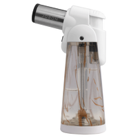 Briquet torche à flamme oblique coupe-vent en acier rechargeable au butane pour barbecue, cigares, cigarettes, cadeaux promotionnels, design bohème Vasipor