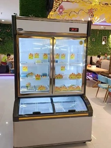 Mezzo frigorifero e mezzo congelatore per il refrigeratore dell'attrezzatura di refrigerazione del supermercato con le porte di vetro del congelatore per convenienza <span class=keywords><strong>stor</strong></span> - Product Image 4