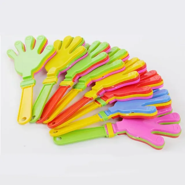 3pcs Colorful Fashion Hand Clapper Props Children's Plastic Palm Clap Cheering Birthday Gift Party Favors Clapping Toys Random