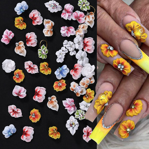 Decoraciones de Uñas de Diseño Popular, 30 Piezas/Paquete, Estilo Mixto, Adornos de Flores Acrílicas 3D para Arte de Uñas, DIY - Product Image 5