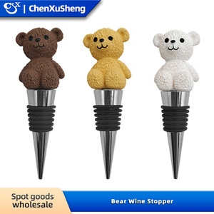 Christmas Wine Stoppers Resin Bear Shape Bottle Stopper For Holiday Gift Decorations - Product Image 4
