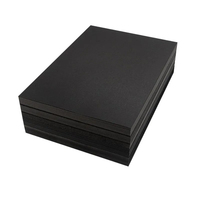 Carton noir écologique et recyclable pour boîtes cadeaux pliables faites à la main en une seule pièce