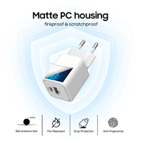Chargeur rapide de voyage universel 30W PD 3.0 Type-C + USB-A avec protection OTP/OVP – Vente en gros usine