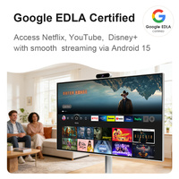 Whalescreen - Televisor Inteligente Android 12 con Pantalla Táctil LED de 32 Pulgadas, Resolución 1080p Full HD, 10 Puntos de Contacto, Cámara de 5MP, Funciona con Batería, con Ruedas Portátiles