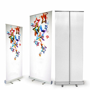 Di động cuộn lên biểu ngữ khung nhựa có thể thu vào đứng tùy chỉnh thiết kế đứng - Product Image 1