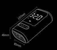 Gonfleur de pneu de compresseur d'air électrique de pompe à air portative avec écran tactile et lumière pour la boule de vélo de moto