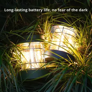 Luz <span class=keywords><strong>LED</strong></span> recargable de emergencia para acampar al aire libre con energía <span class=keywords><strong>solar</strong></span> con función de Banco de energía, linterna portátil para acampar - Product Image 4