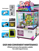 Machine à griffes à monnayeur pour la distribution de prix, équipement de jeu d'arcade commercial, garantie 1 an, en plastique, support anglais