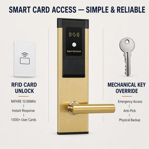 Sistema de Cerradura Inteligente para <span class=keywords><strong>Hotel</strong></span> <span class=keywords><strong>INN</strong></span> Apartment Pro Usb M69 V69, Cerradura Electrónica para Puerta con Tarjeta RFID Inteligente - Product Image 5