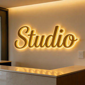 Enseigne LED personnalisée KONCEPT pour extérieur, enseigne murale lumineuse 3D, lettres en métal rétroéclairées, enseigne commerciale 3D, logo - Product Image 5