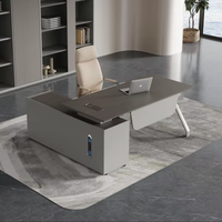 Mobilier de bureau Nouveau modèle Table de bureau de luxe en forme de L avec table d'appoint Table de bureau Table de bureau