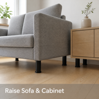 Pieds de canapé modernes en plastique robuste 55x80x120mm en PP pour mobilier de salle à manger Production OEM Livraison rapide 7 jours.