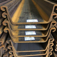 Pilotes de Acero Laminado en Caliente para Obras de Construcción, Pilotes de Acero Tipo U, Q235B/Q355B, Sin Aleación, Estándar Nacional, Entregables