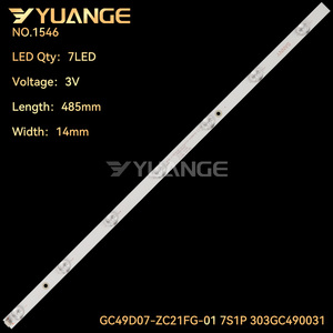 Tira de lámpara de luz LED de retroiluminación para TV, barra de retroiluminación para GC49D07-ZC21FG-01 7S1P 303GC490031, <span class=keywords><strong>PHILIPS</strong></span> 49PUF6261/T3, LCD de 49 <span class=keywords><strong>pulgadas</strong></span> - Product Image 2