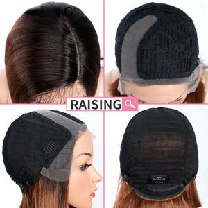 Peluca Huilian de Cabello Humano Corto y Liso, de <span class=keywords><strong>10</strong></span> Pulgadas, Hasta los Hombros, para Mujer, en Rubio/Marrón - Product Image 4