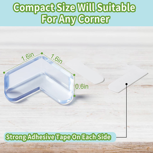 BPA-Free PVC <span class=keywords><strong>angolo</strong></span> protettore trasparente morbido <span class=keywords><strong>L</strong></span>-forma Design per la sicurezza del bambino e gli angoli di prova - Product Image 4