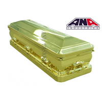Ataúdes y Féretros de Lujo ANA Personalizados con Interior de Terciopelo y Acabado Dorado en Bronce Sólido