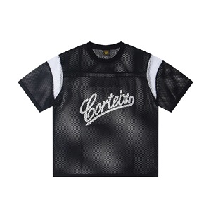 Bóng Đá Thời Trang Boxy Phù Hợp Với Lưới Jersey Tee Biểu Tượng Tùy Chỉnh 100% Poly Giản Dị Thời Trang Dạo Phố Chất Lượng Cao Áo Phông Cho Nam Giới - Product Image 4