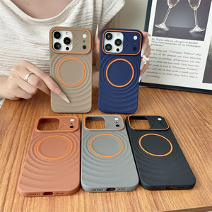 Funda Magnética Original con Diseño de Ondas Mate para iPhone 17 16 15 14 Pro Max, Carcasa Trasera Suave de TPU con Acabado Escarchado - Product Image 2