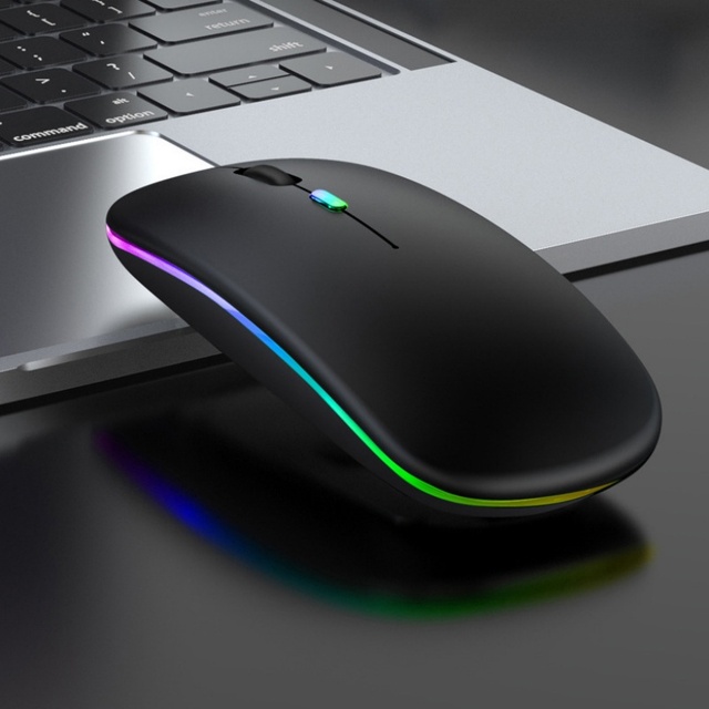 Wireless Mouse 15 Colors Available Rechargeable BT-compatible RGB Mouse Ergonomic Mouse With Backlight