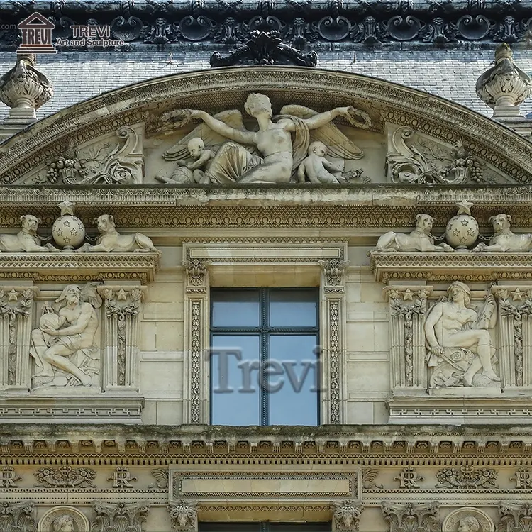 Bordo della finestra del granito di marmo di pietra naturale bella dell'hotel classico di lusso intagliato a mano da vendere