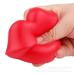 Pu <b>Foam</b> Lips Stress Toy Cartoon Molding <b>Craft</b> For Decoration - Product Image 5