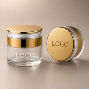 Clear Glass Jar with Gold Lid 6oz 8oz 10oz Electroplated Luxury Candle Body Scrub <b>Bath</b> Salt Hotel Boutique Gift Supplier - Product Image 3