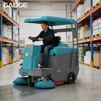 Machine de balayage au sol autoportée, batterie 48V, haute efficacité, contrôle de la poussière pour le nettoyage des entrepôts et des usines, modèle CE S3 GAOGE