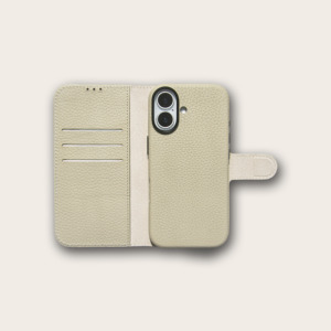 Funda <span class=keywords><strong>de</strong></span> Cuero Tipo Cartera para <span class=keywords><strong>iPhone</strong></span> 17, Color Gris Granulado, con Ranuras para Tarjetas - Product Image 4