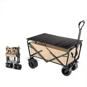 Hot sell portable camper cart for outdoor camping/Outdoor Park Kids portable beach trolley camping foldable