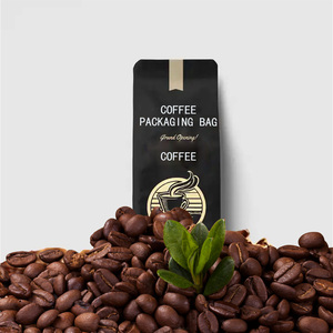 Sacchetti per Caffè Personalizzabili all'Ingrosso OEM in Plastica Nera Opaca da 12 Once con Fondo Piatto - Product Image 4