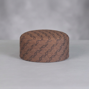 Chapeau de prière islamique pour homme, brodé, rayé, rond, style Kufi, Topi ethnique musulman pour usage quotidien - Product Image 4