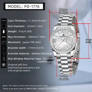 <span class=keywords><strong>2023</strong></span> PAGANI DESIGN nouvelle <span class=keywords><strong>montre</strong></span> à Quartz pour femmes 32MM affaires en acier inoxydable verre saphir 100m étanche Releoj Para Mujer horloge - Product Image 6