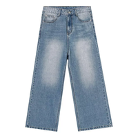 Vente en gros usine – Jeans droits et larges pour hommes, coupe ample, effet vieilli, lavage vintage, style Hip Hop – Fabricant, service OEM