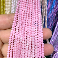Perles en zircone cubique en gros pour la fabrication de bijoux, petites perles rondes facettées en zircone cubique naturelle, 2/3/4/5 mm, 15 pouces