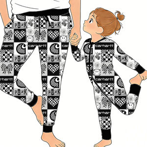 Pijamas de Bambú Retro Vintage Personalizados con Estampado de Tablero de Ajedrez y Lazos, Pijamas de Bambú con Cierre para Bebé con Pantalones Jogger para <span class=keywords><strong>Mujer</strong></span> - Product Image 1